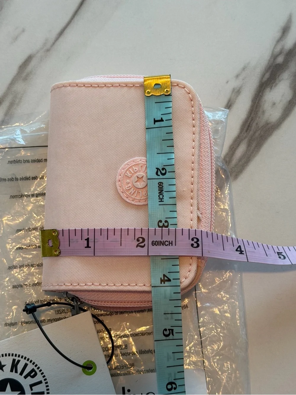 Kipling Tops Pink Sands Zip Wallet